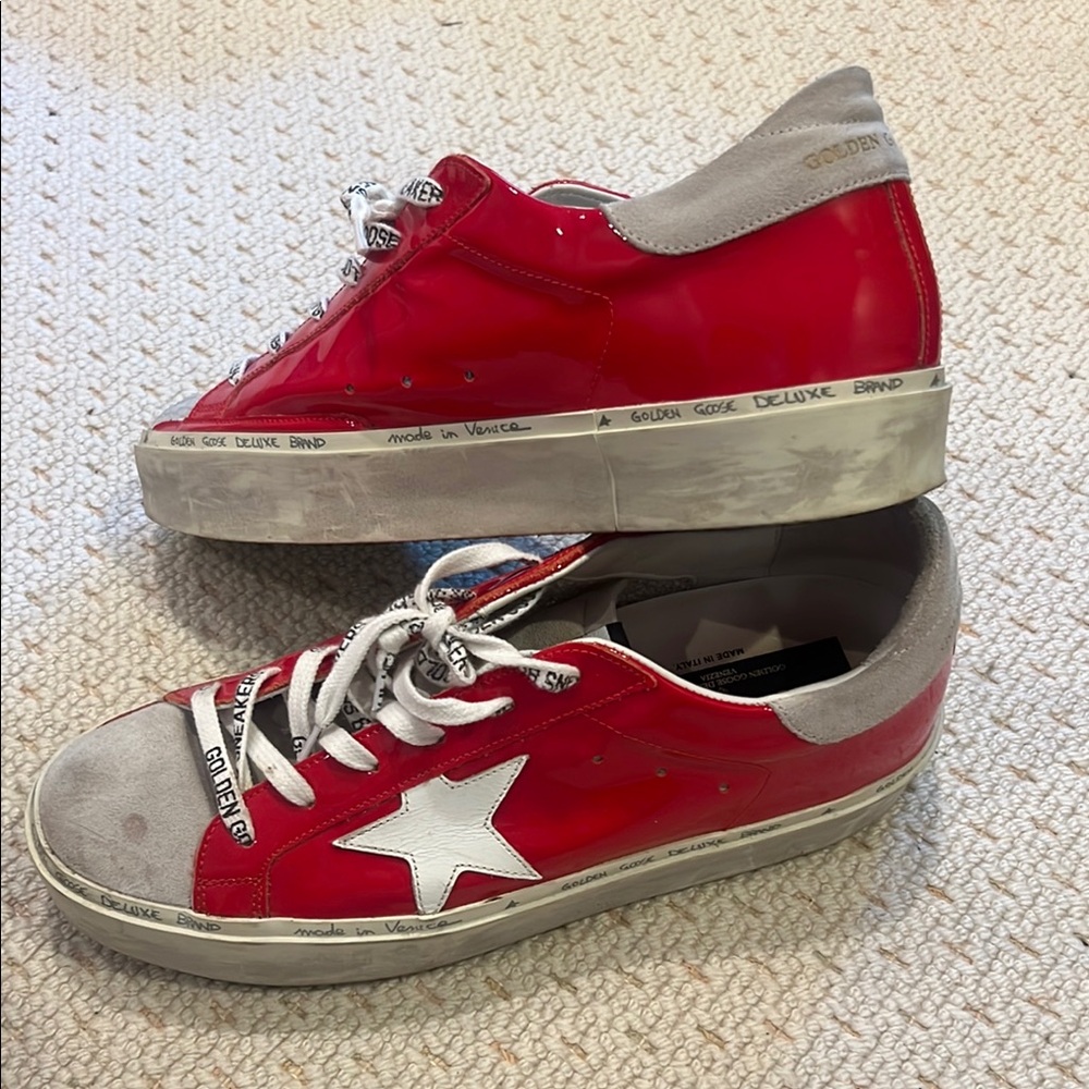 Golden Goose Red and Gray Women's Sneakers(platform)